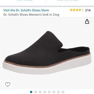 Dr. Scholl's Womens Sink In Black Faux Snake Leather Slip-On Mules Shoes NEW